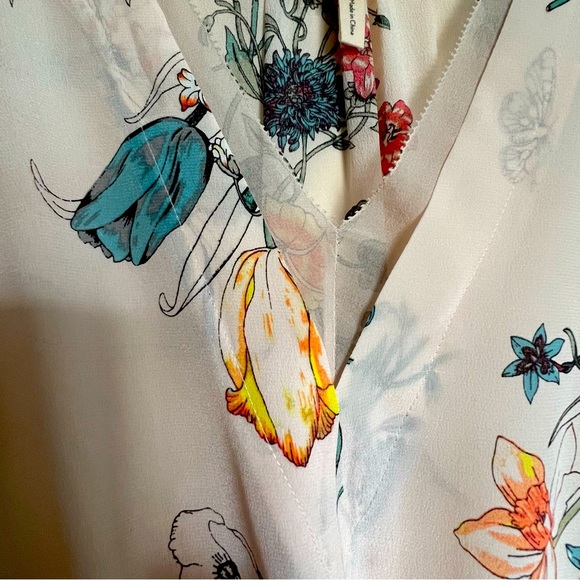 Rebecca Taylor 100% silk floral dress lined. - Picture 3 of 8